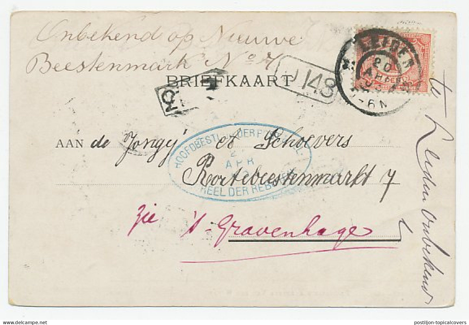 Leiden - Den Haag 1903 - Bureel Rebuten - Non Classés