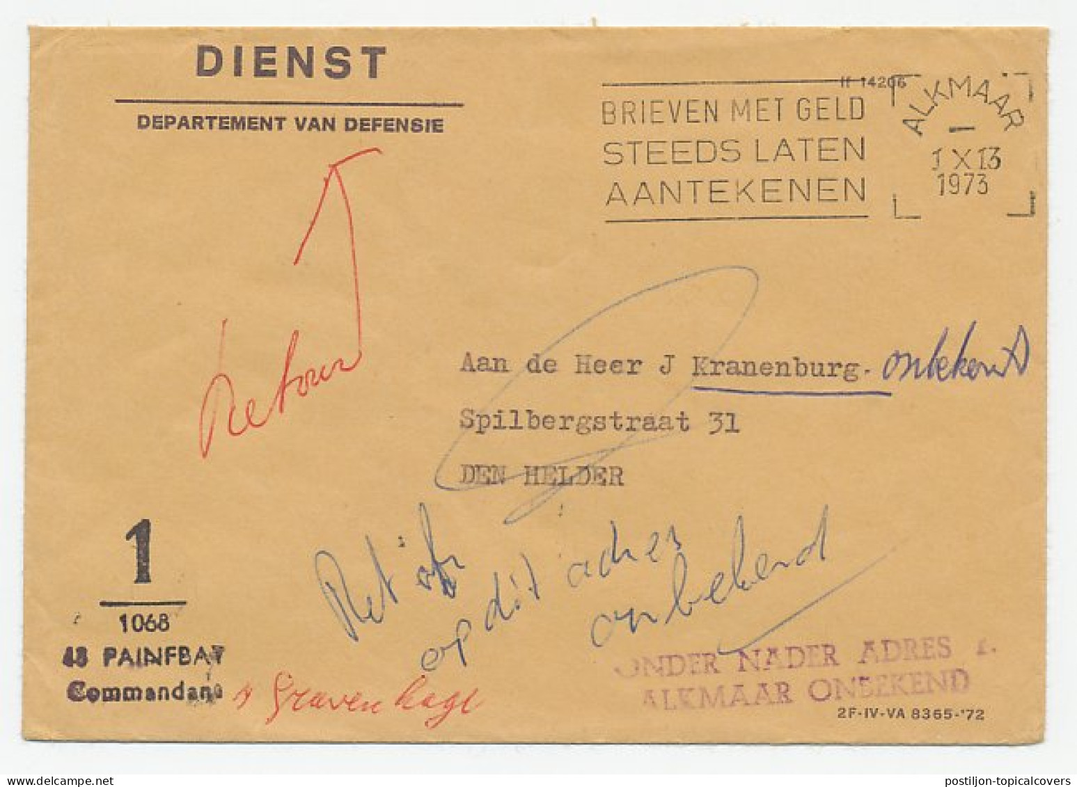 Alkmaar - Den Helder 1973 - Onbekend - Rebut - Non Classificati