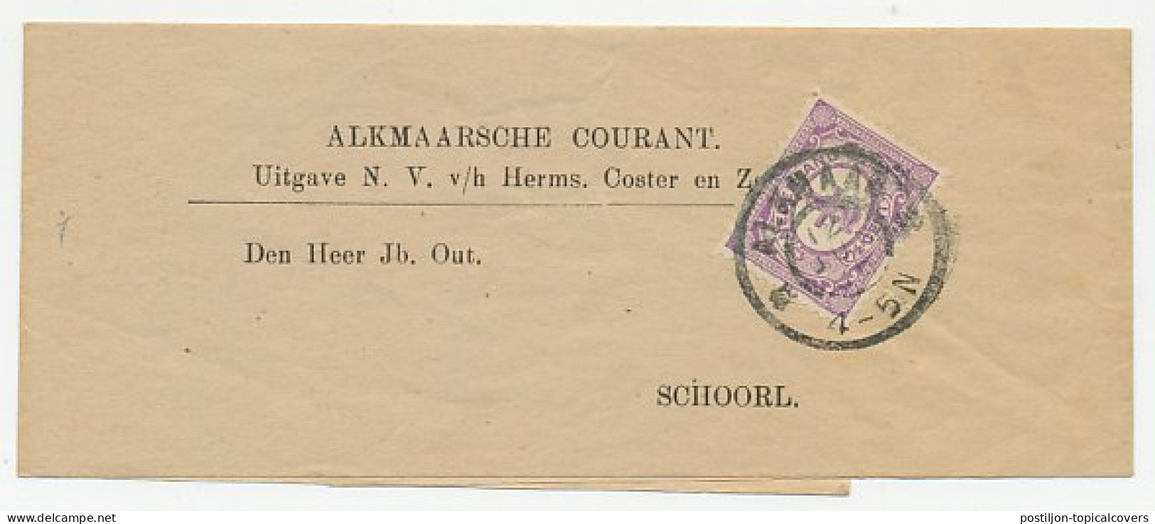 Em. Vurtheim Drukwerk Wikkel Alkmaar 1906 - Voorafstempeling  - Unclassified