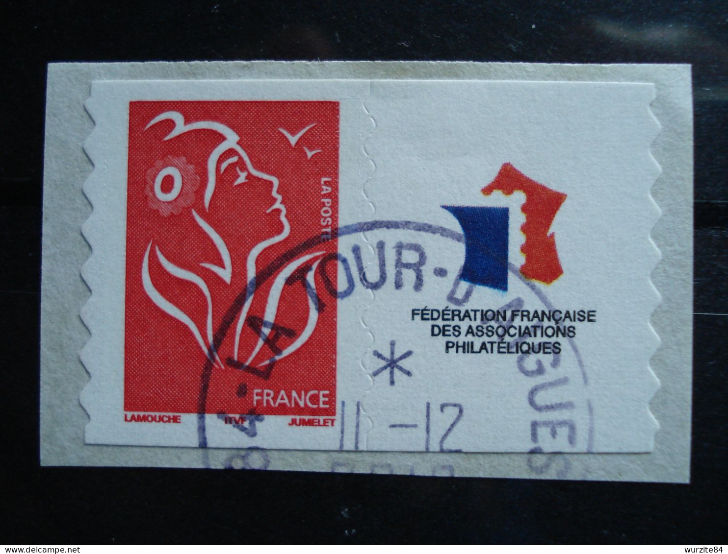 3802Ad  TVP Rouge Petite Vignette   Roulette   ITVF  Oblitéré Avec Cachet Rond ***** - Used Stamps
