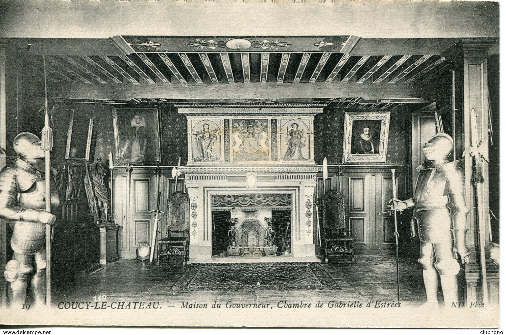 CPA - COUCY LE CHATEAU - MAISON DU GOUVERNEUR, CHAMBRE DE GABRIELLE D'ESTREES - Autres & Non Classés