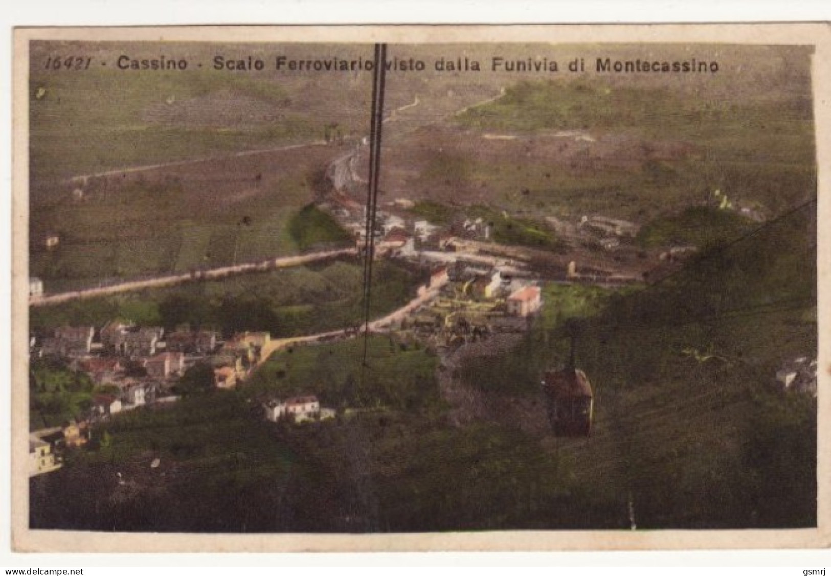 Cartolina - Cassino - Scalo Ferroviario Visto Dalla Funivia Montecassino - Frosinone - Frosinone