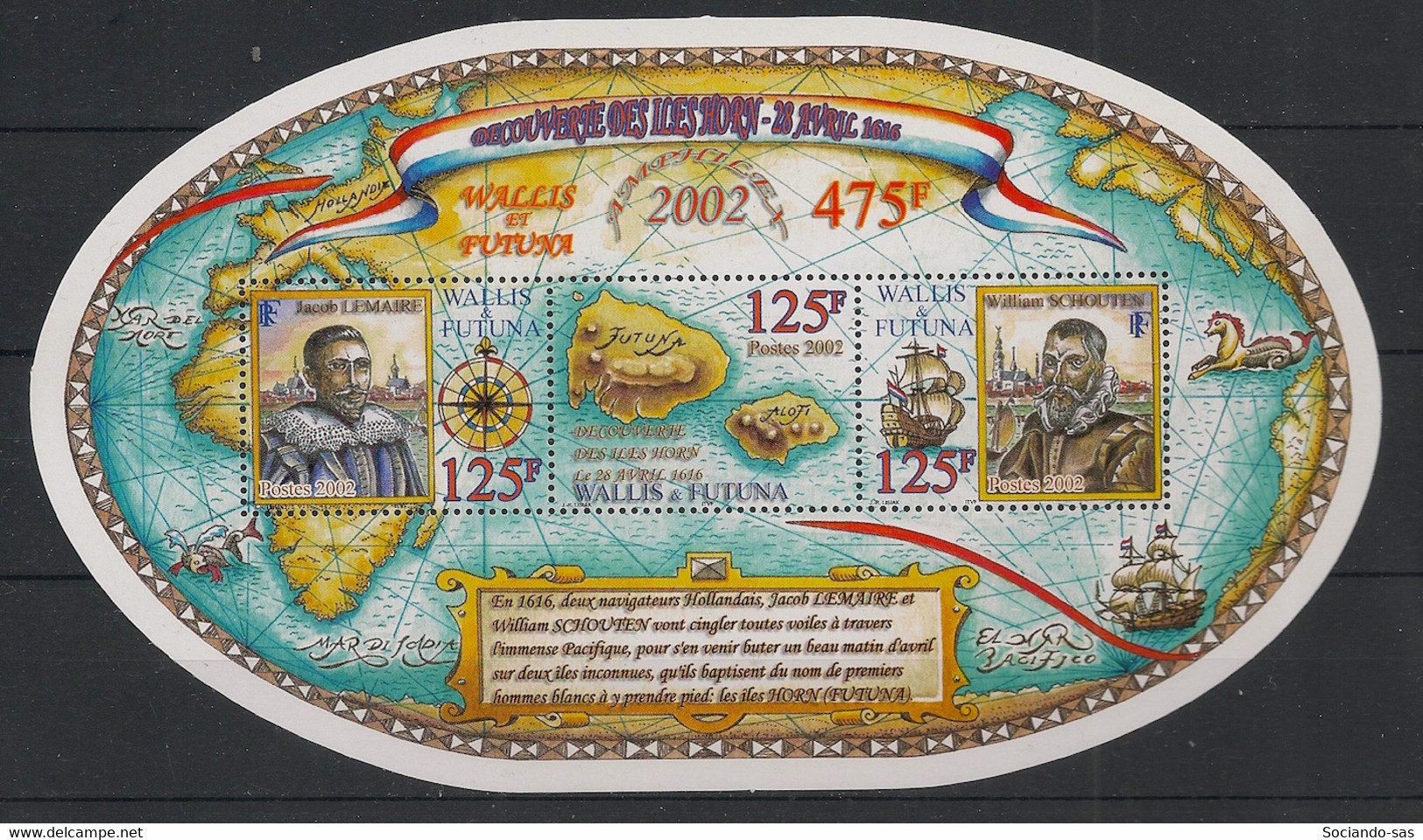 WALLIS ET FUTUNA - 2002 - Bloc Feuillet BF N°YT. 11 - Iles Horn - Neuf Luxe ** / MNH / Postfrisch - Blokken & Velletjes