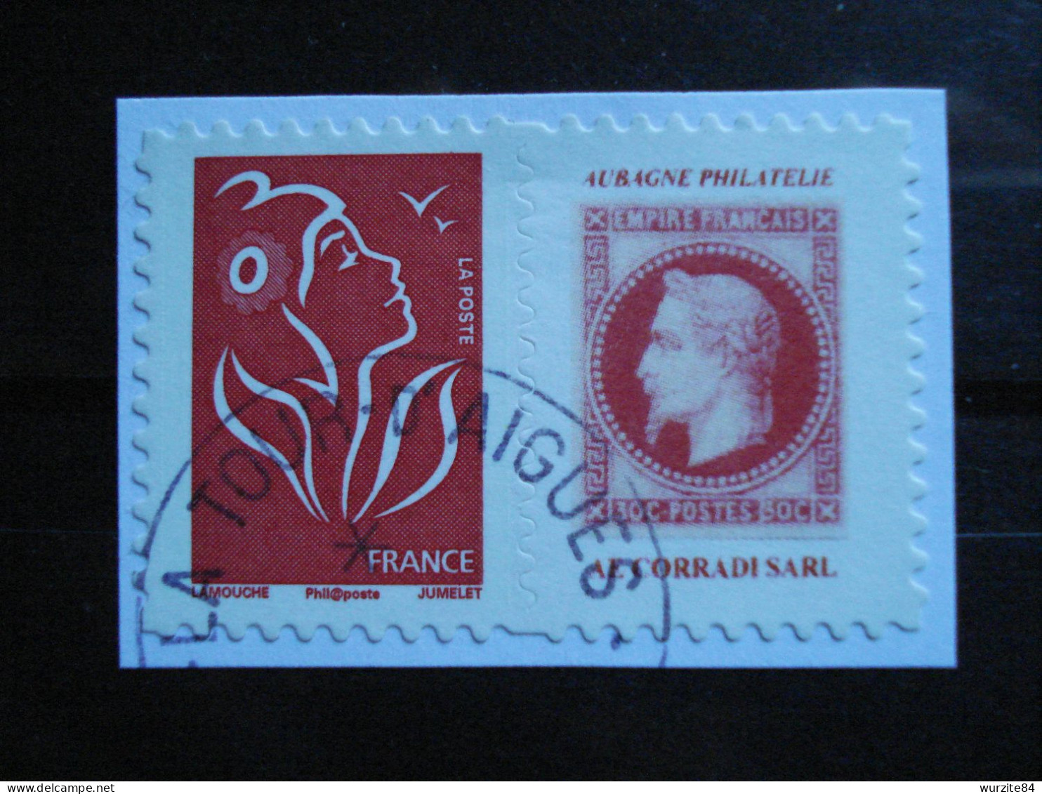 3802AC TVP  Rouge Dentelé Sur 4 Côtés Phil@poste Petite Vignette De 2005-06 Oblitéré Avec Cachet Rond ******* - Used Stamps