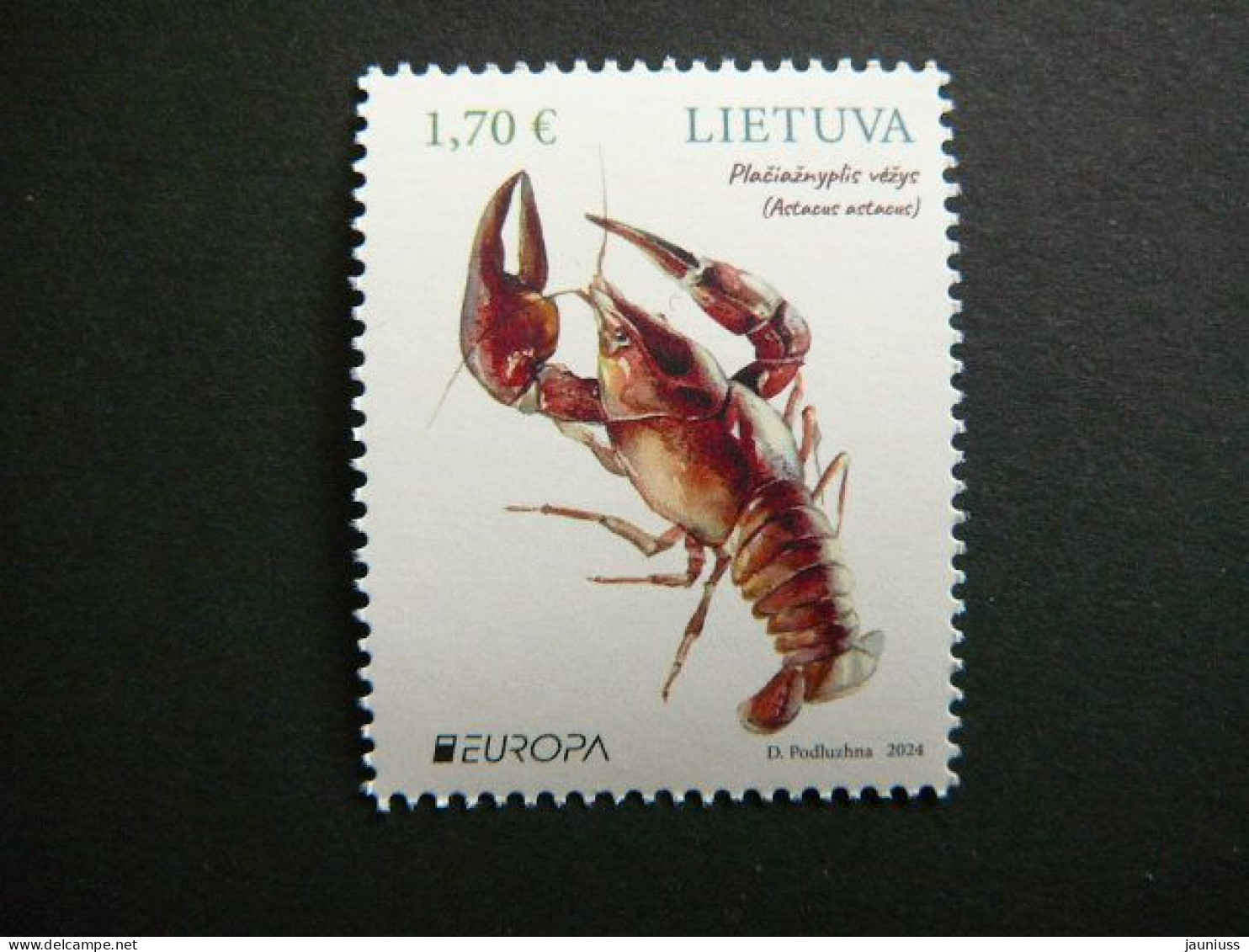 Europa CEPT. Crayfish # Lietuva Litauen Lituanie Litouwen Lithuania # 2024 MNH #3 - Lituanie