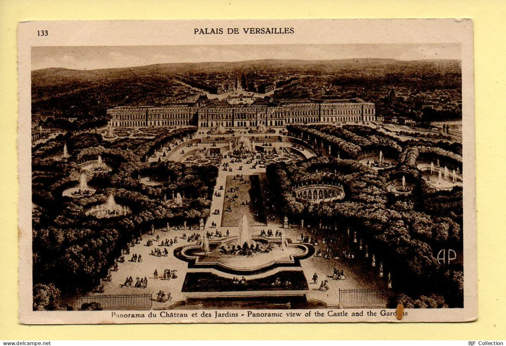 78. Palais De VERSAILLES – Panorama Du Château Et Des Jardins (voir Scan Recto/verso) - Versailles (Kasteel)