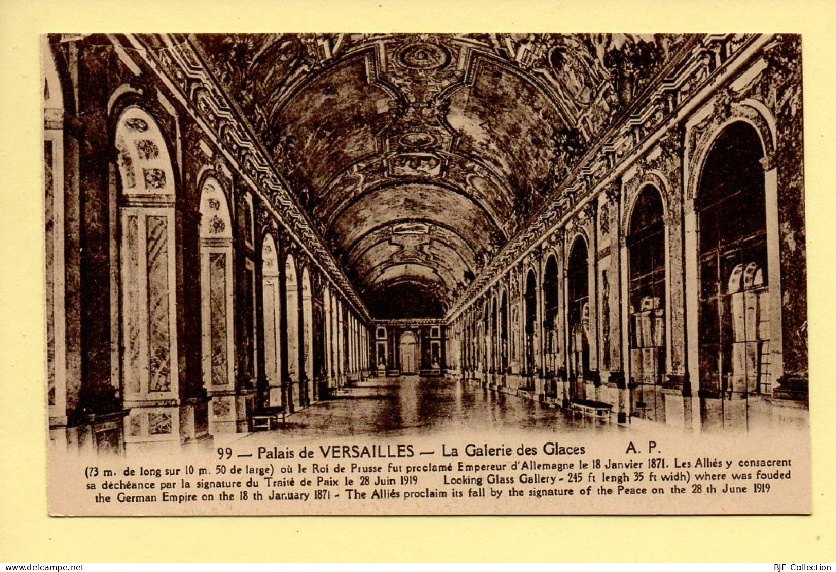 78. Palais De VERSAILLES – La Galerie Des Glaces (voir Scan Recto/verso) - Versailles (Castello)