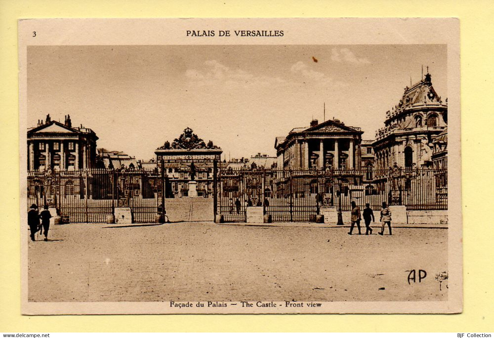 78. Palais De VERSAILLES – Façade Du Palais (animée)(voir Scan Recto/verso) - Versailles (Schloß)