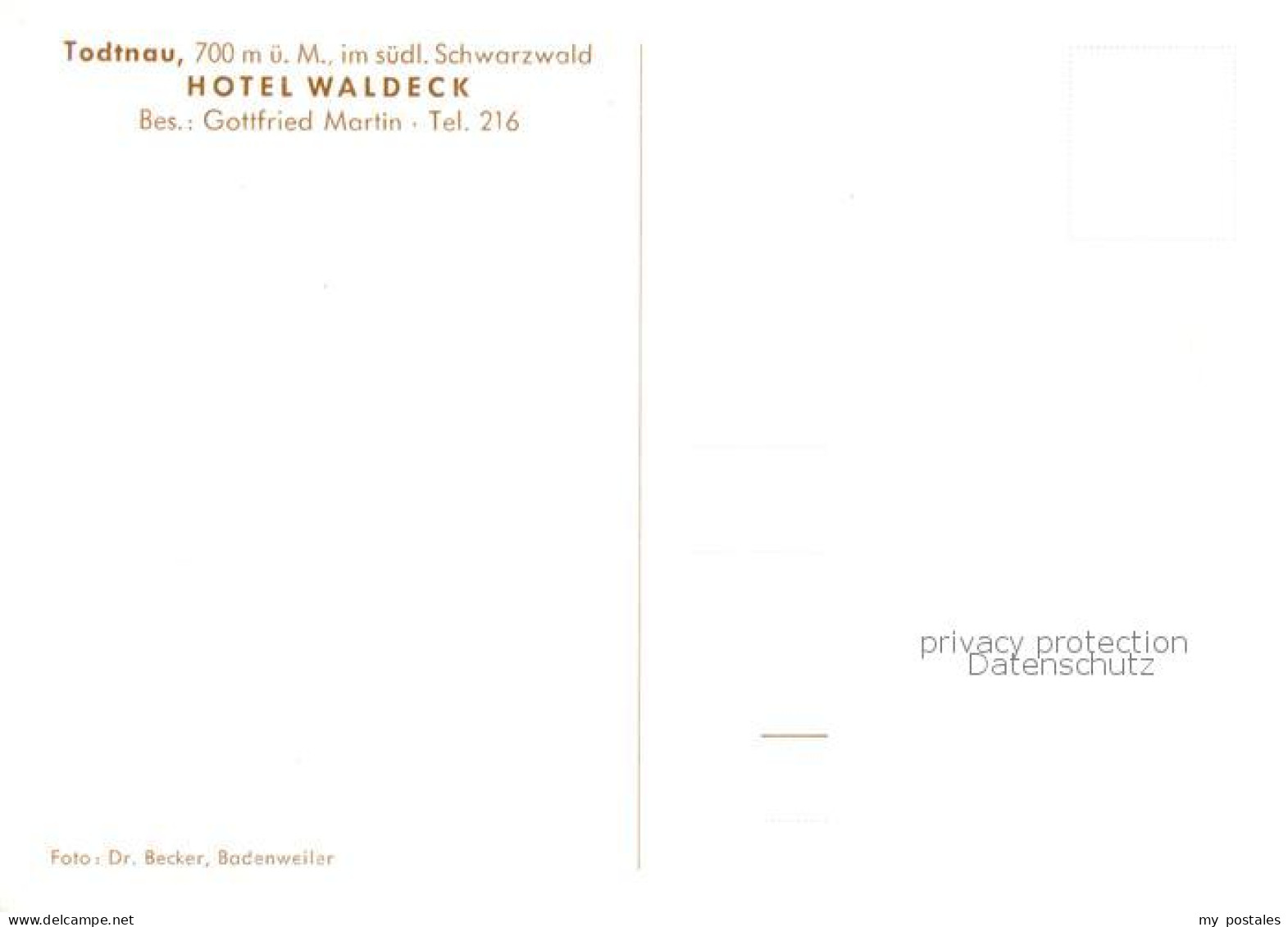 73852467 Todtnau Hotel Waldeck Im Schwarzwald Todtnau - Todtnau