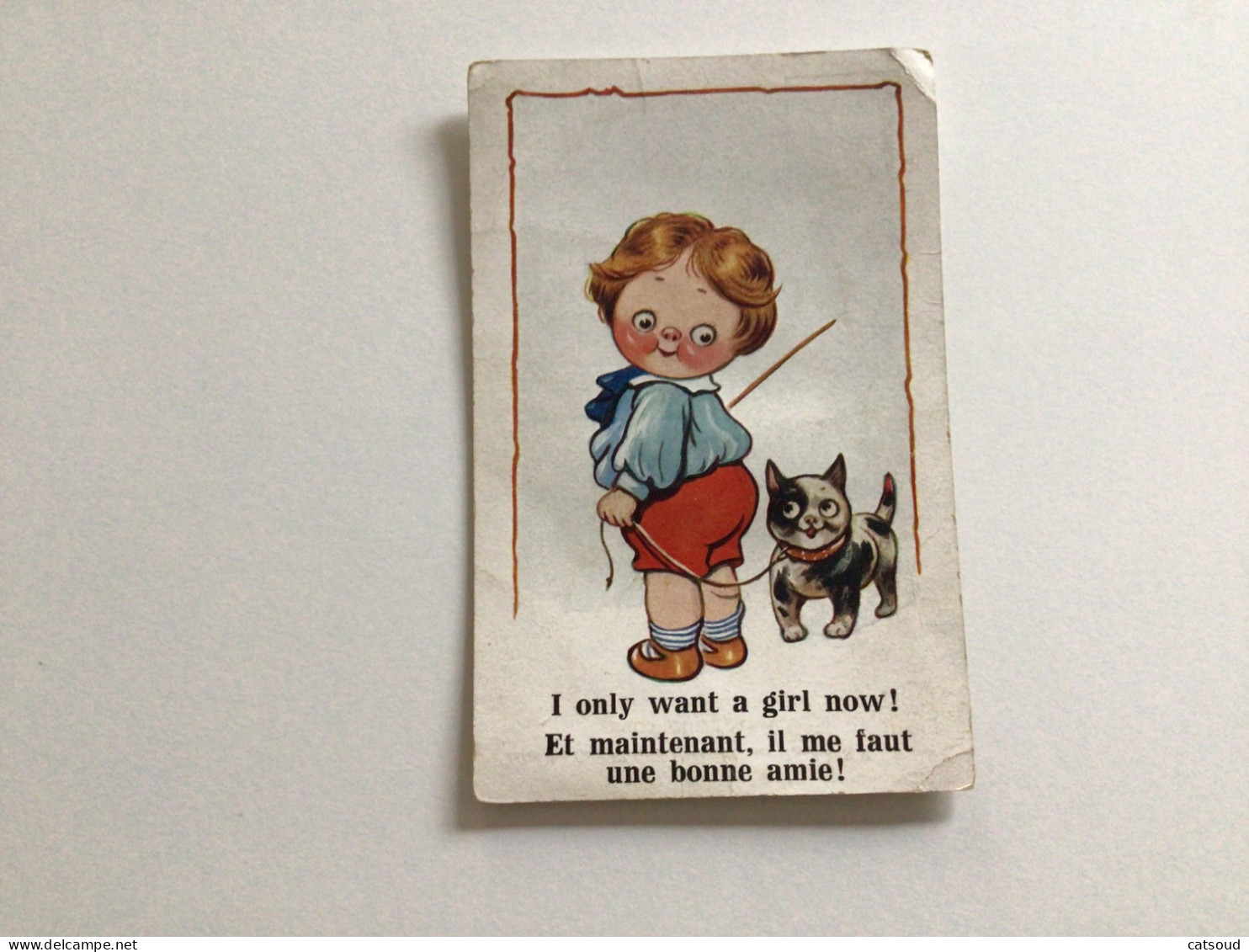 Carte Postale Ancienne Humour I Only Want A Girl Now ! - Humor