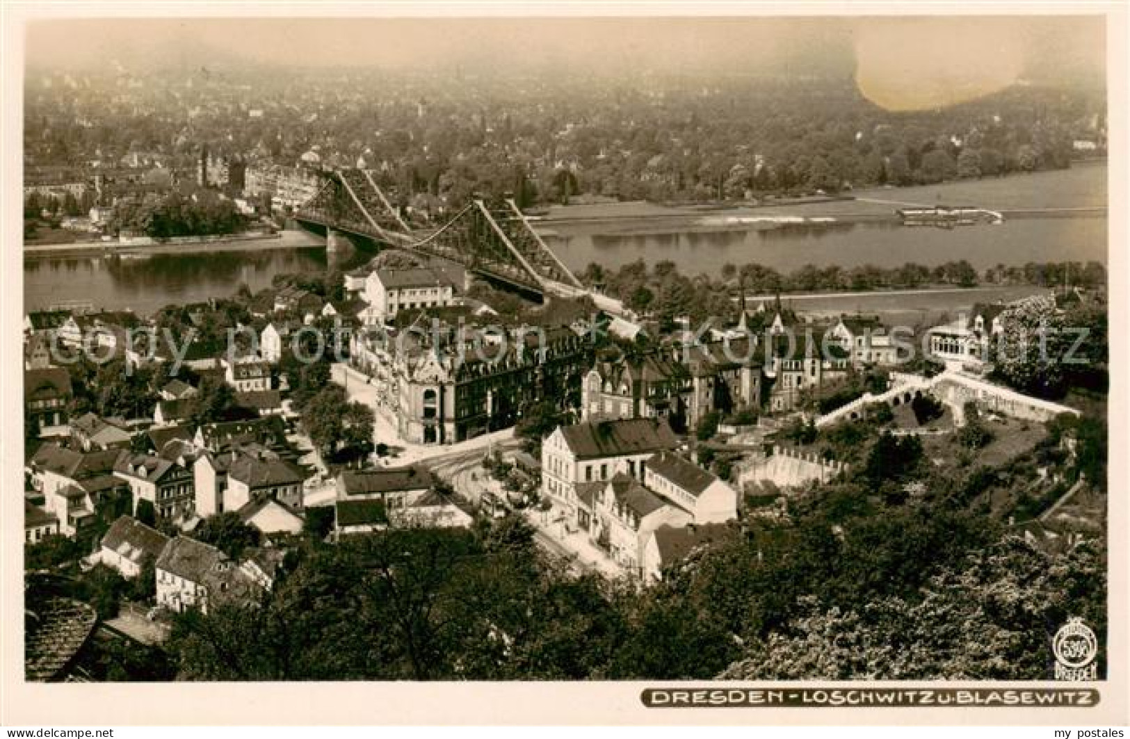 73852416 Loschwitz Dresden Elbe Fliegeraufnahme Mit Blasewitz  - Dresden