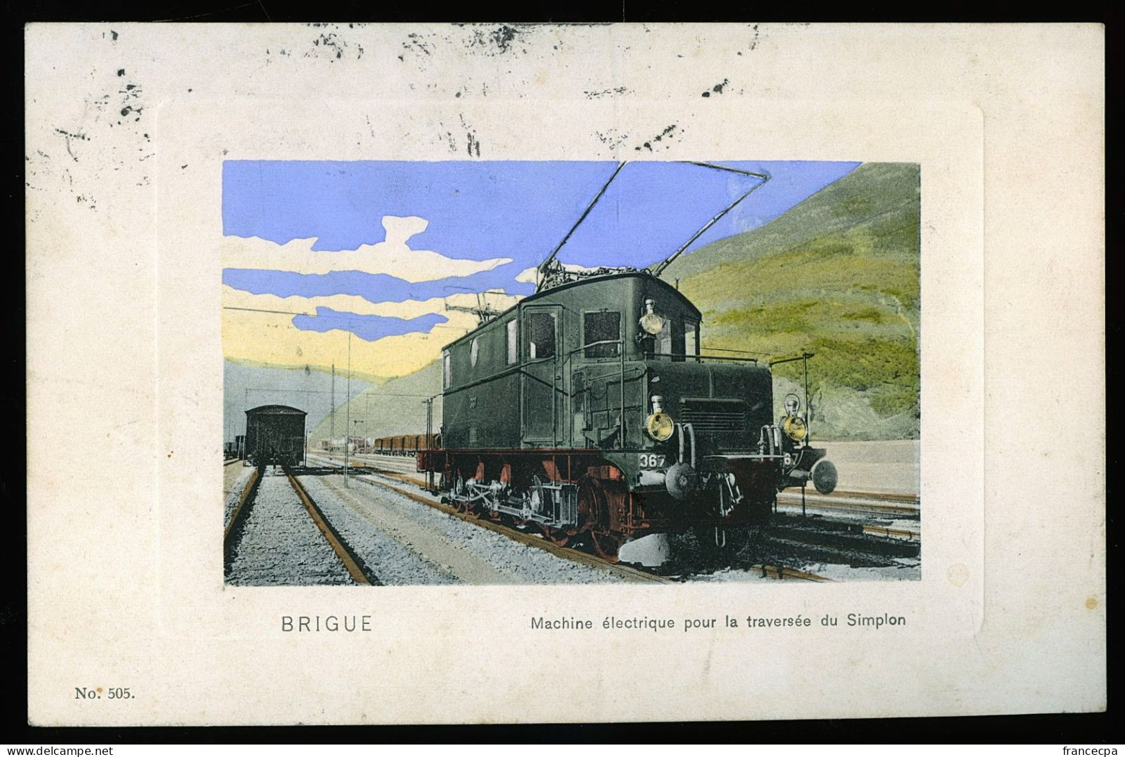 14509 - SUISSE -  BRIGUE - Machine électrique Pour La Traversée Du Simplon - Brigue-Glis 