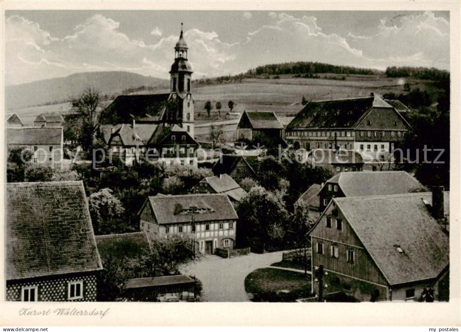 73852384 Waltersdorf Zittau Ortsmotiv Mit Kirche Waltersdorf Zittau - Grossschönau (Sachsen)