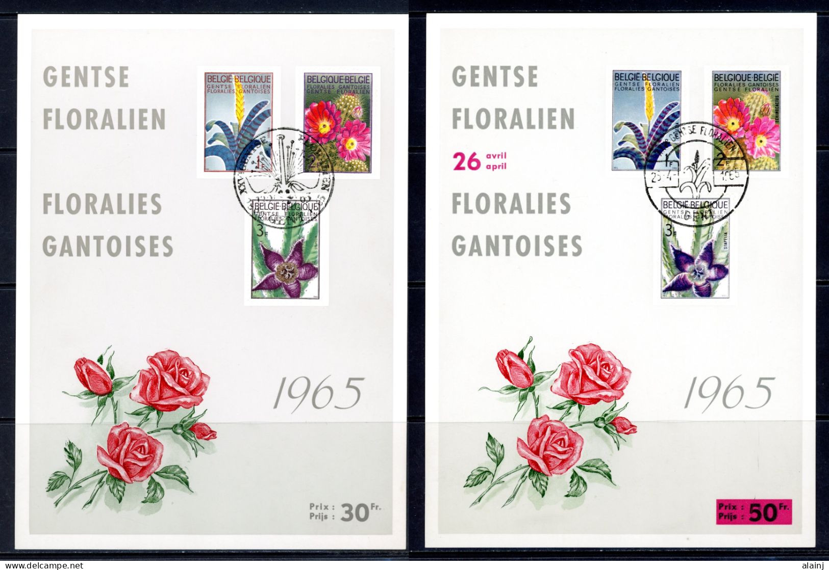 BE   1315 - 1320   ---   Feuillets  --  Floralies Gantoises  --  Tmbres Du Bloc BL38 Inlus  --  1er Jour - Storia Postale