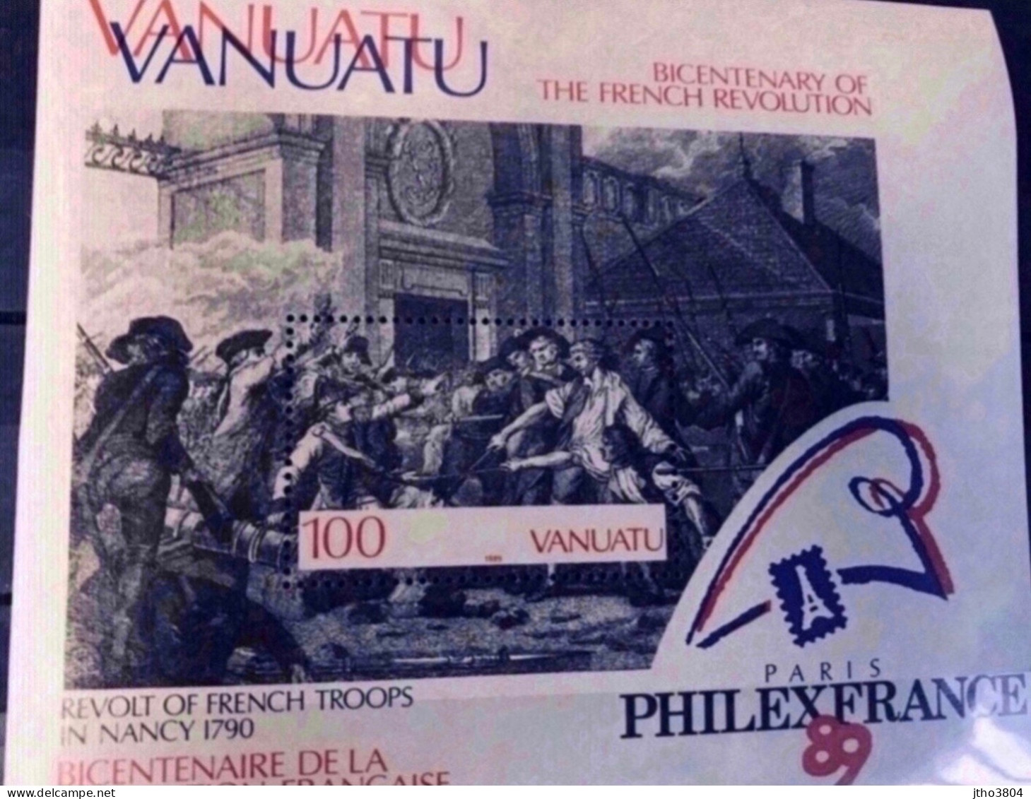 VANUATU BF 12 Bicentenaire Révolution Française PHILEXFRANCE 89 - Vanuatu (1980-...)