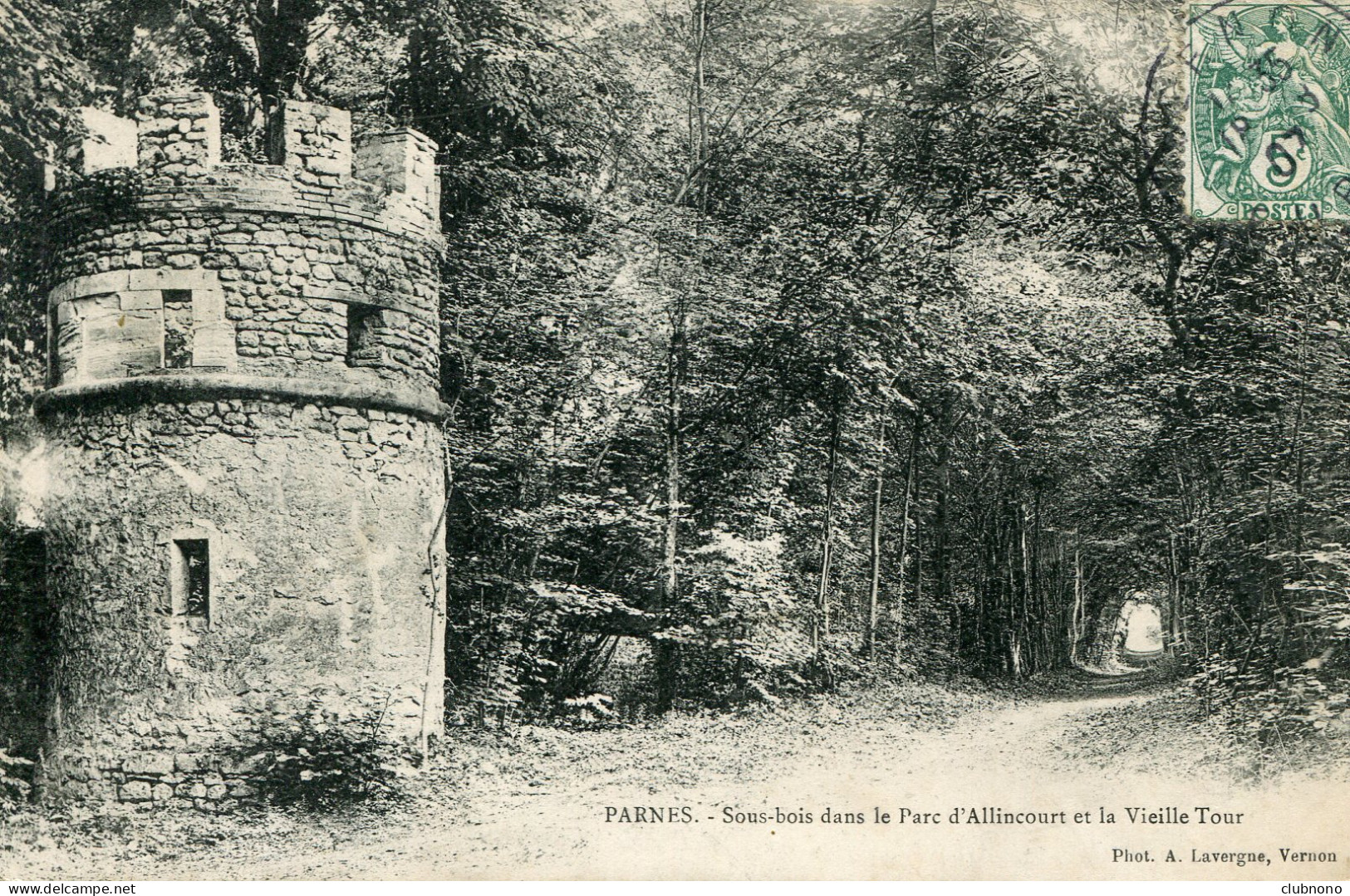 CPA - PARNES - SOUS-BOIS DANS LE PARC D'ALLINCOURT ET VIELLE TOUR (RARE) - Altri & Non Classificati