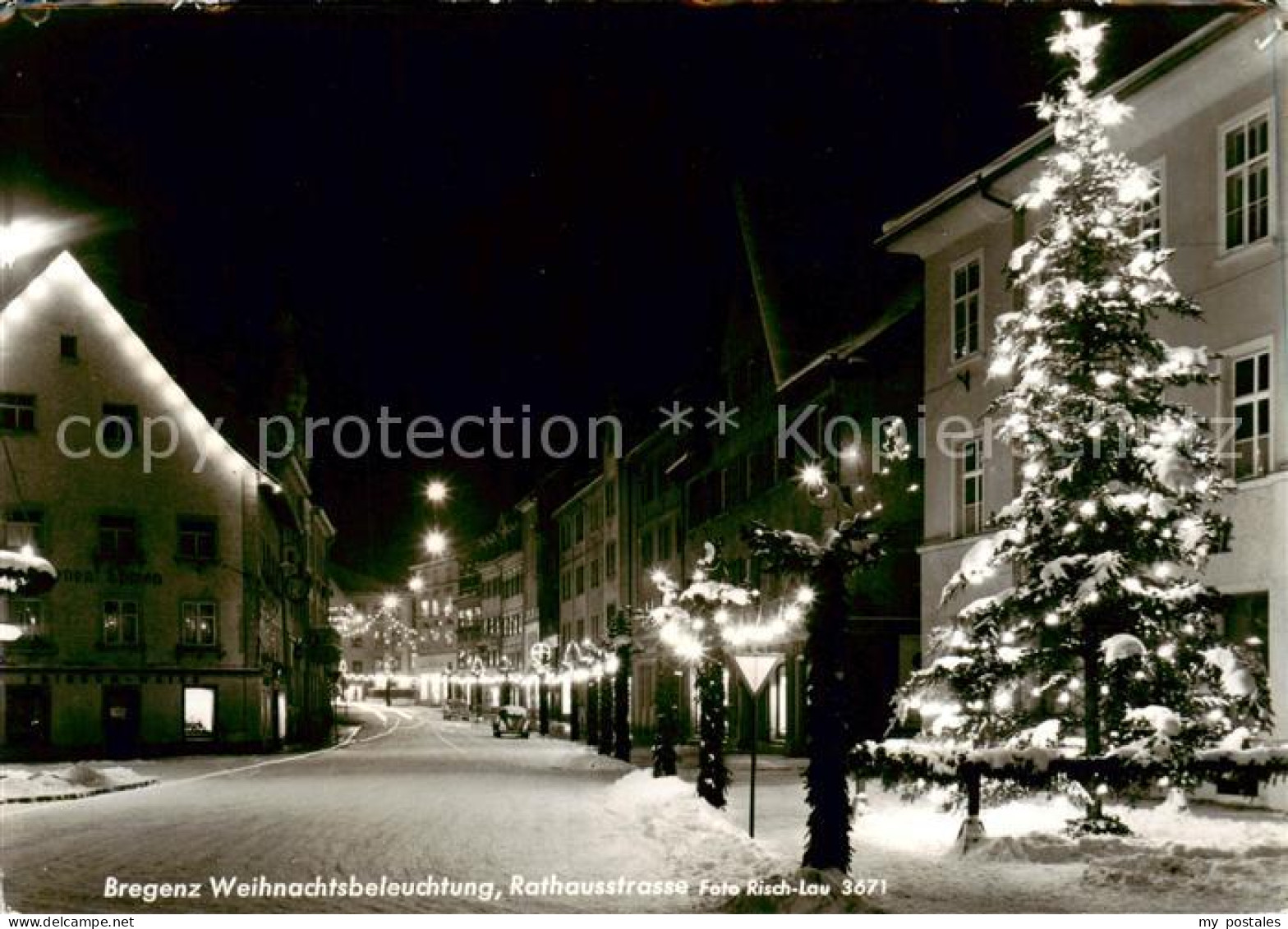 73852368 Bregenz Vorarlberg Bodensee Weihnachtsbeleuchtung Rathausstrasse  - Andere & Zonder Classificatie