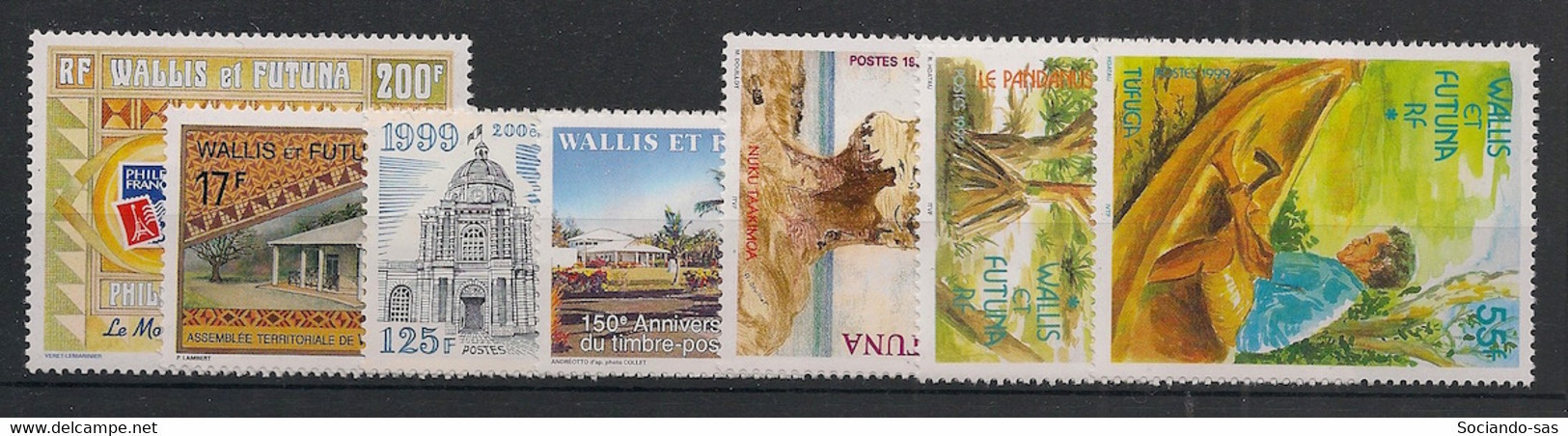 WALLIS ET FUTUNA - Année Complète 1999 - N°YT. 529 à 534 - 7 Valeurs  - Neuf Luxe ** / MNH / Postfrisch - Unused Stamps