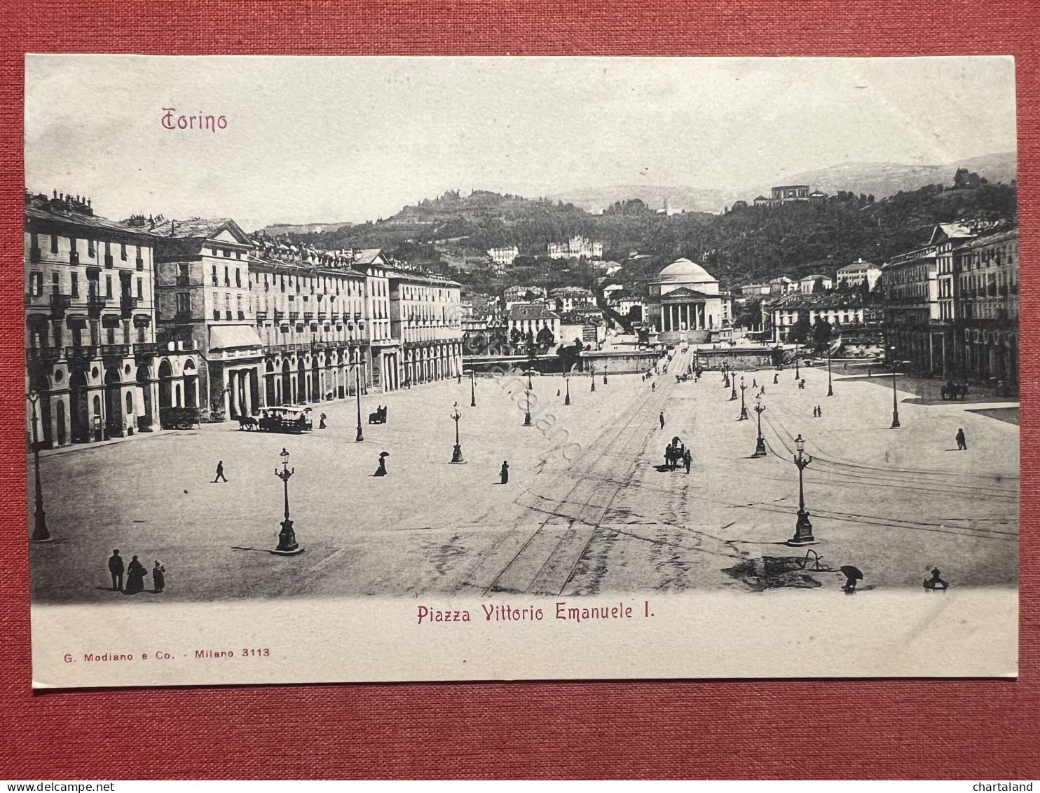 Cartolina - Torino - Piazza Vittorio Emanuele I  - 1900 Ca. - Andere & Zonder Classificatie