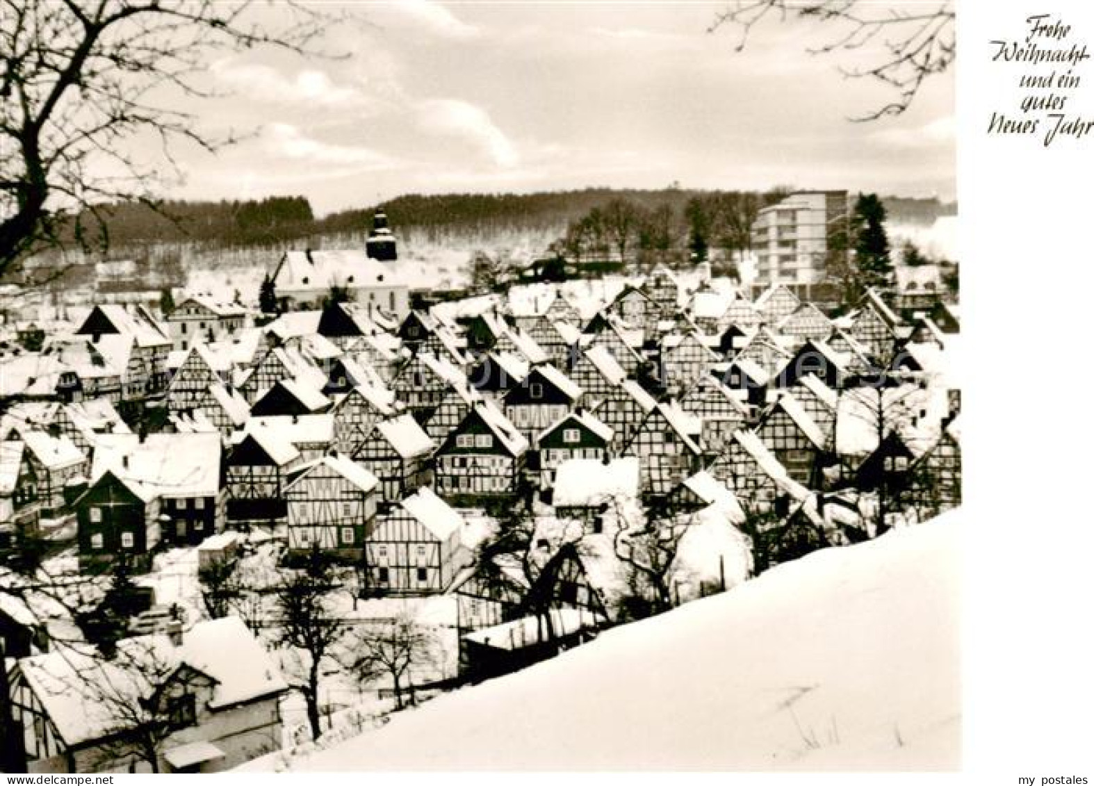 73852356 Freudenberg Westfalen Winterpanorama Luftkurort Weihnachtskarte Freuden - Altri & Non Classificati