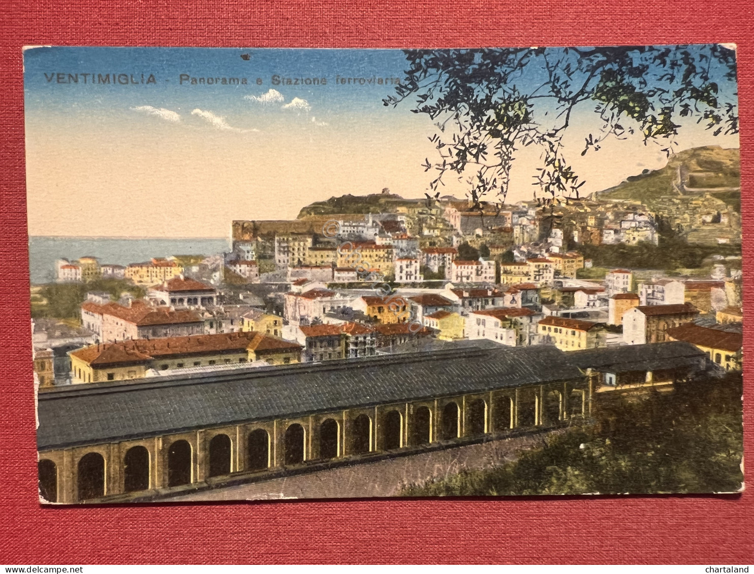 Cartolina - Ventimiglia - Panorama E Stazione Ferroviaria - 1930 Ca. - Imperia