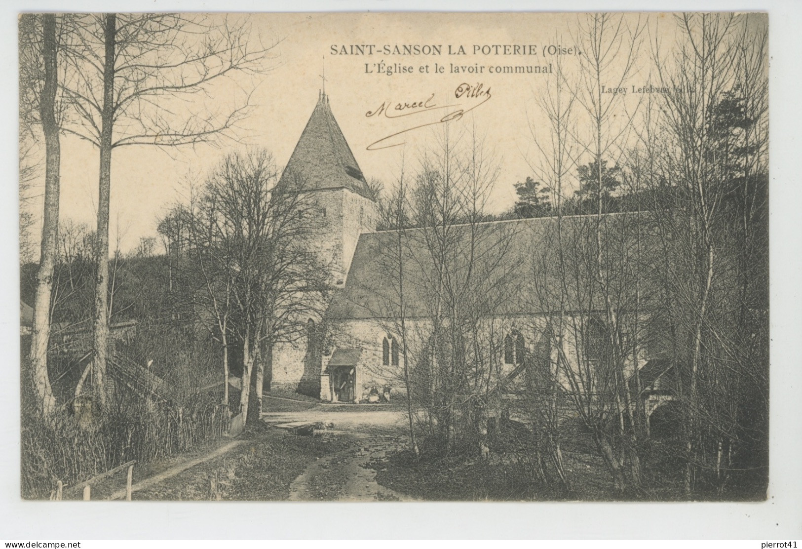 SAINT SAMSON LA POTERIE - L'Eglise Et Le Lavoir Communal - Altri & Non Classificati