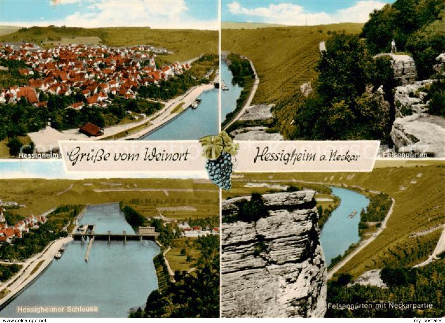 73852327 Hessigheim Panorama Weinort Am Neckar Felsengarten Schleuse Hessigheim - Altri & Non Classificati
