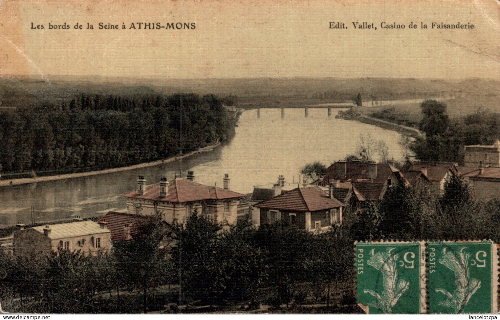 91 - ATHIS MONS / LES BORDS DE SEINE (carte Toilée) - Athis Mons