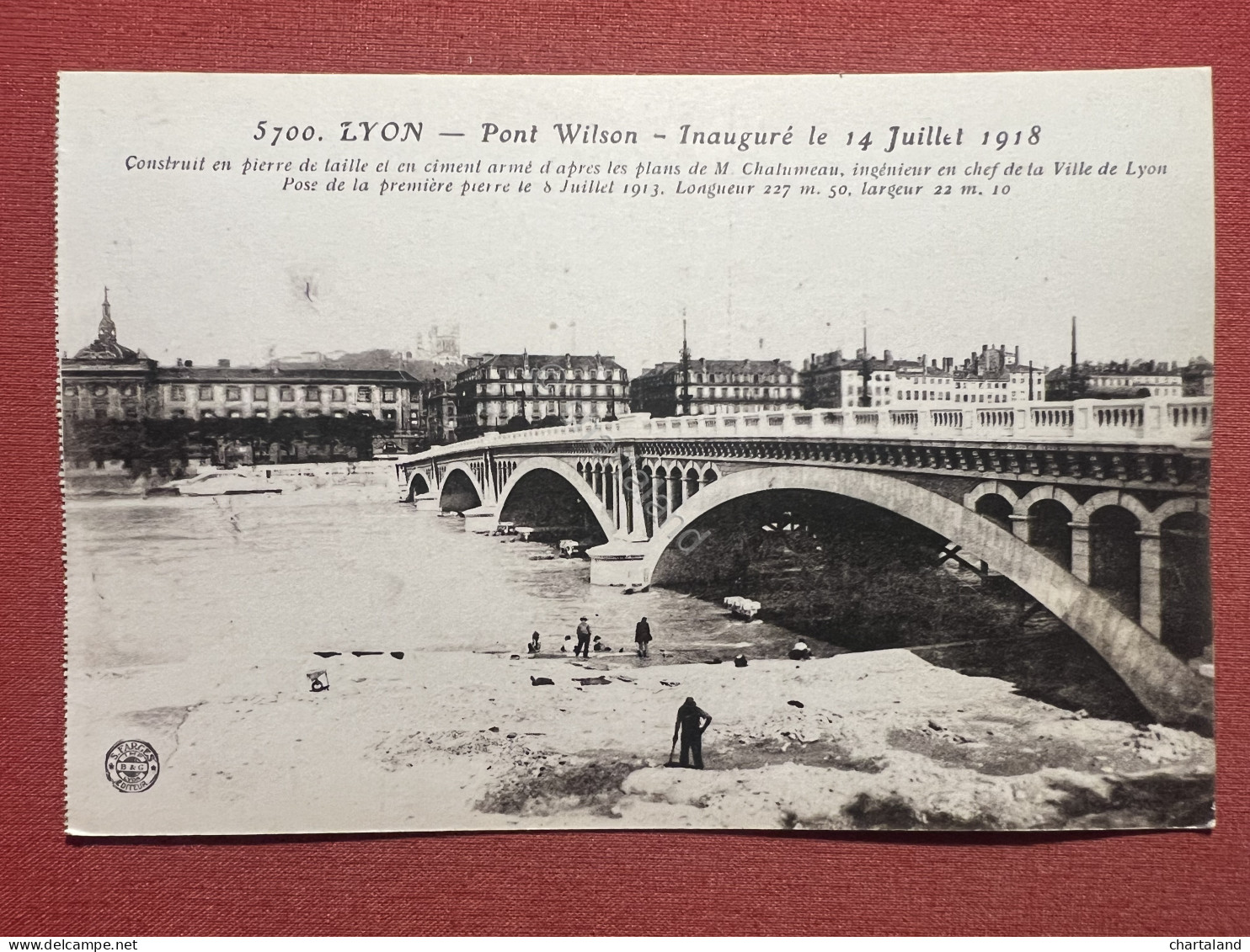 Cartolina - Lyon - Pont Wilson - Inauguré Le 14 Juillet 1918 - Zonder Classificatie