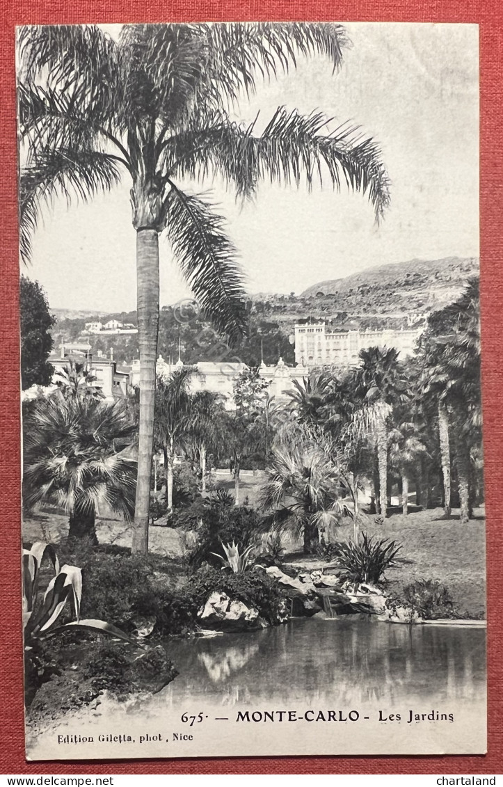 Cartolina - Monte Carlo - Les Jardins - 1900 Ca. - Ohne Zuordnung