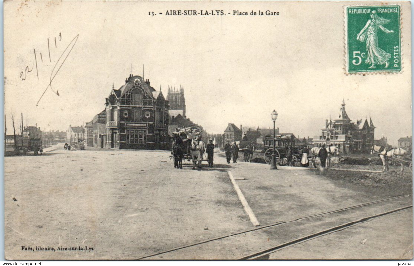 62 AIRE-sur-LA-LYS - Place De La Gare  - Aire Sur La Lys