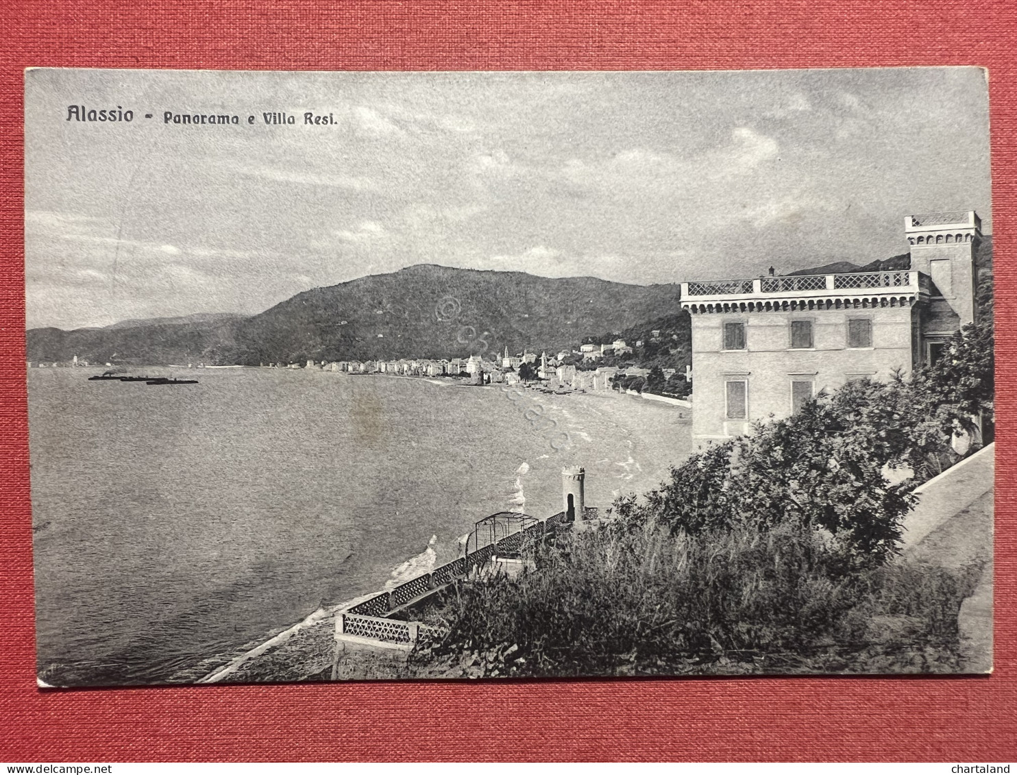 Cartolina - Alassio ( Savona ) - Panorama E Villa Resi - 1920 Ca. - Savona