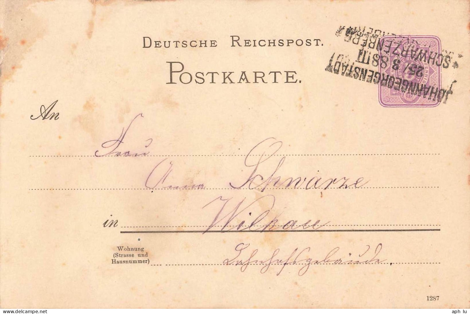 Bahnpost (Ambulant; R.P.O./T.P.O.) Johanngeorgenstadt-Schwarzenberg (ZA2461) - Briefe U. Dokumente