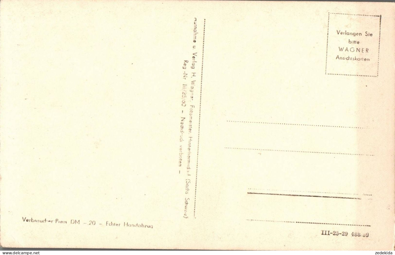 H1648 - Bad Schandau Gatstätte Waldhäusel Sächsische Schweiz - Verlag H. Wagner Hinterhermsdorf - Bad Schandau