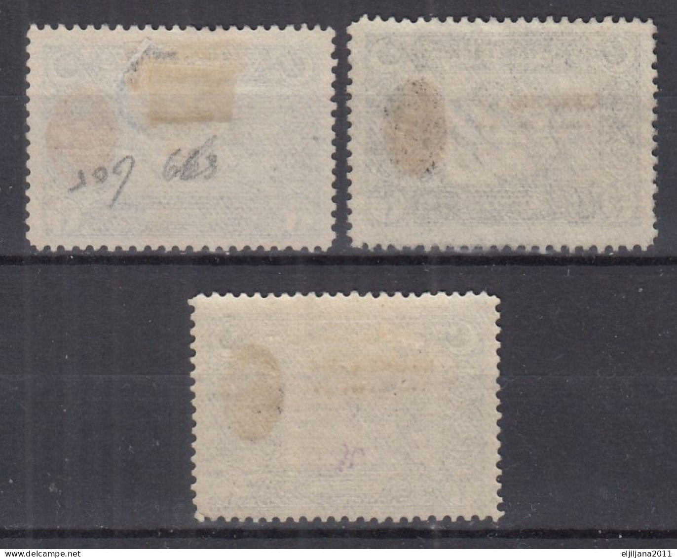 Turkey / Türkei 1919 ⁕ Overprint Stamps Mi.663 ⁕ 3v Used, MH & No Gum - Scan - Neufs