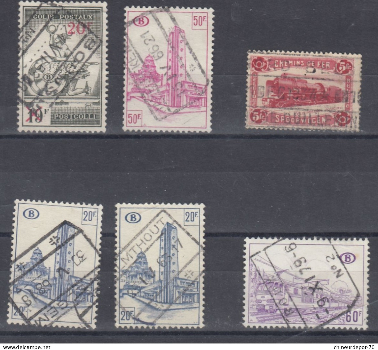 TIMBRES BELGE NON Classés  Chemin De Fer - Andere & Zonder Classificatie