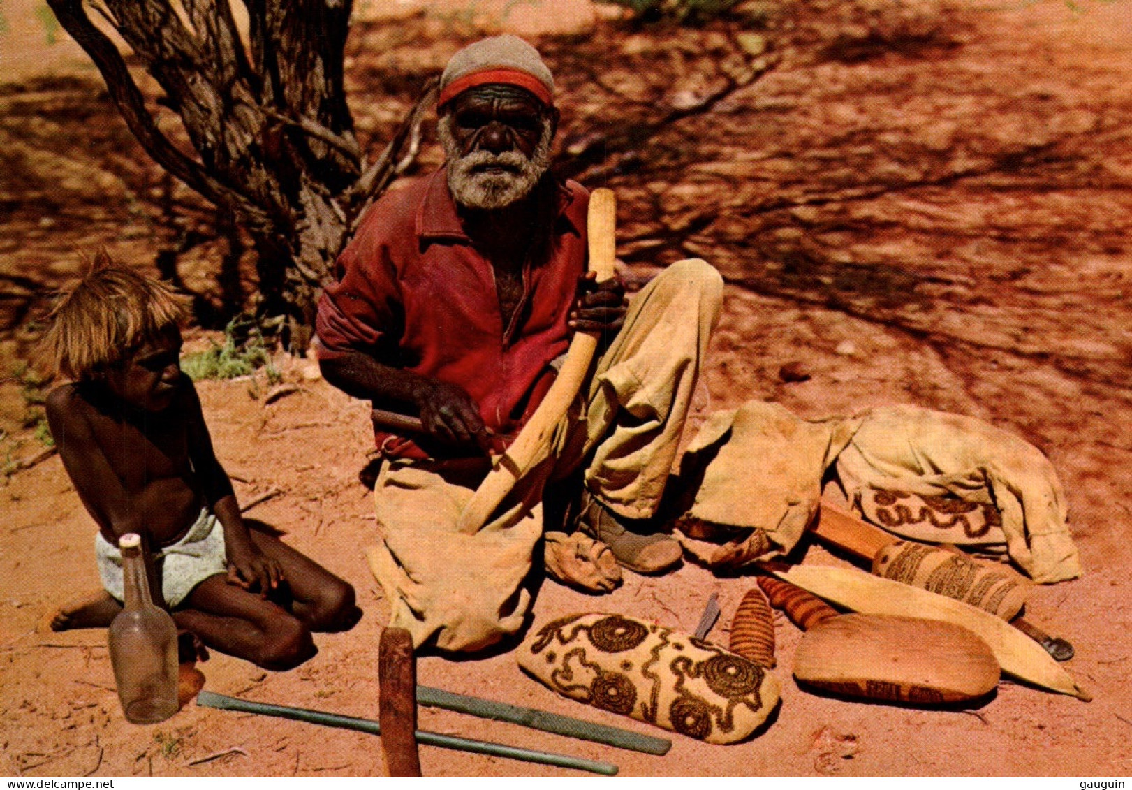 CPM - AUSTRALIA - Artiste Aborigène Au Travail - Edition Krüger - Aborigenes