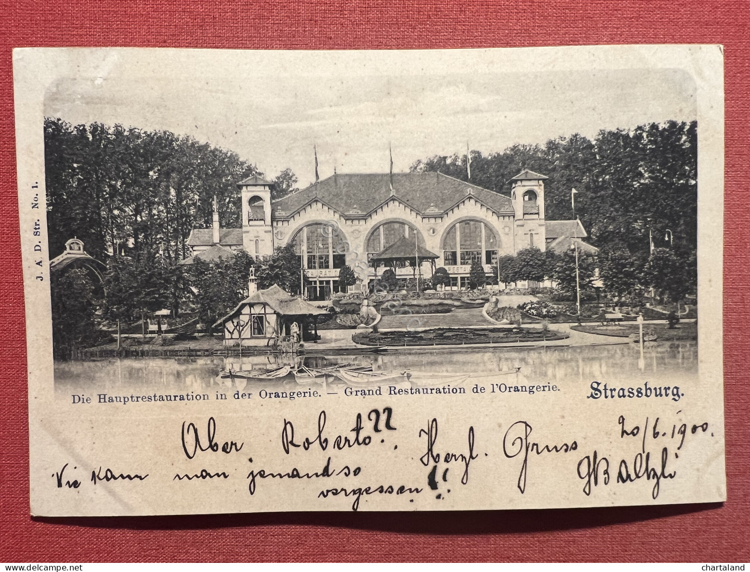 Cartolina - Strassburg - Die Haupt Restauration In Der Orangerie - 1900 - Zonder Classificatie