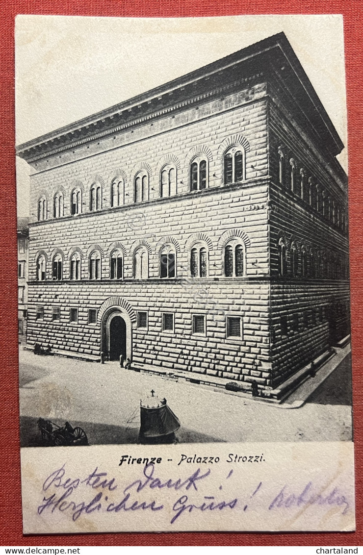 Cartolina - Firenze - Palazzo Strozzi - 1907 - Firenze (Florence)