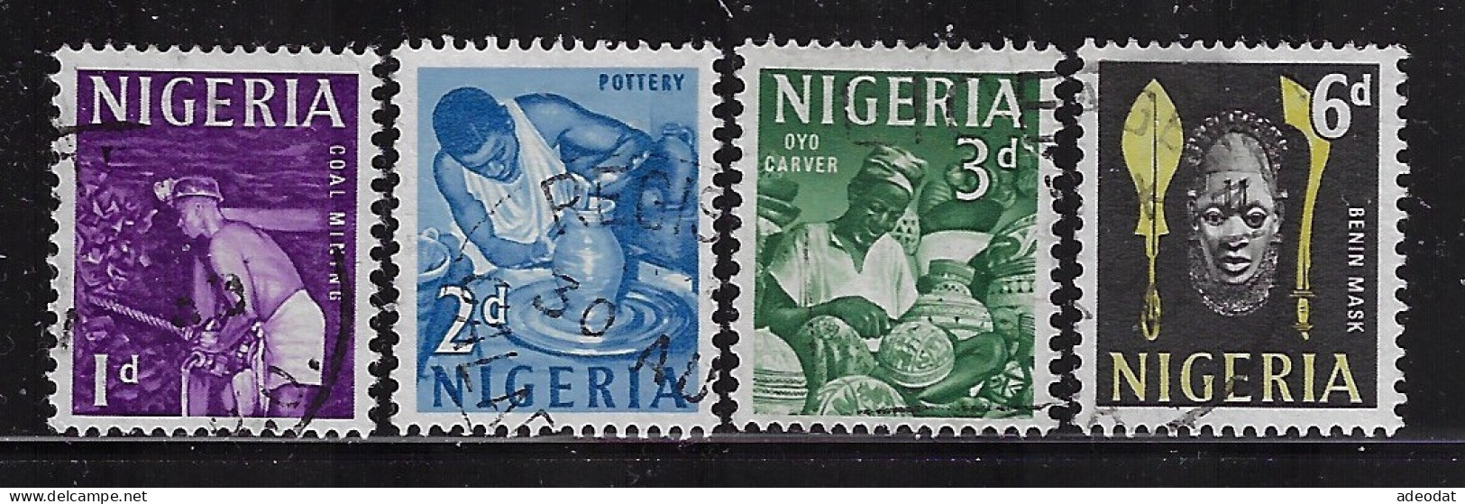 NIGERIA  1961  SCOTT#102,104,105,107  USED - Nigeria (1961-...)