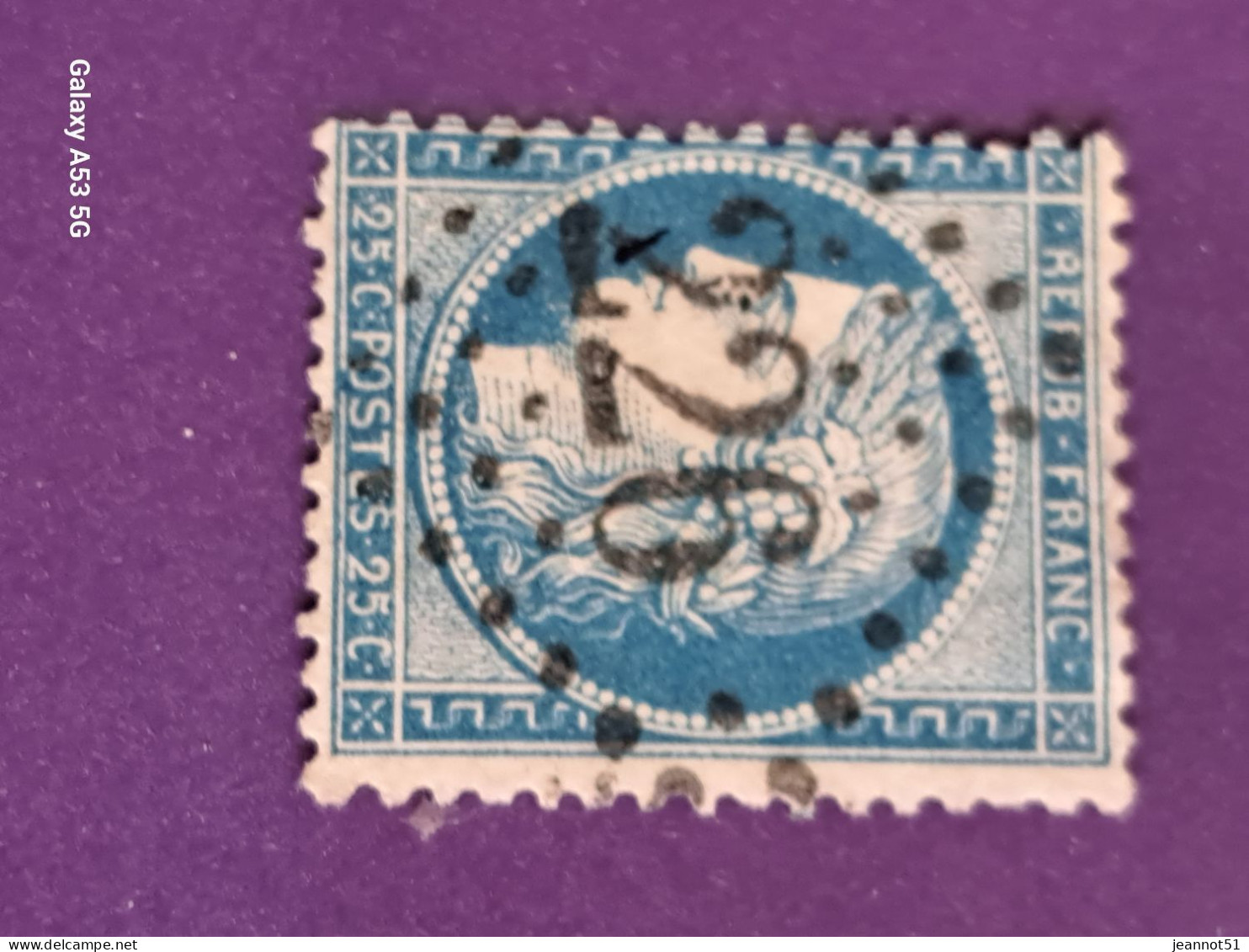 Timbre Cérès N° 60c  Avec Oblitération GC - 1871-1875 Ceres