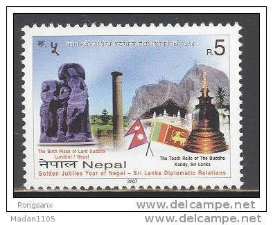 NEPAL, 2007, Diplomatic Relations Between Nepal And Sri Lanka,    MNH, (**) - Nepal