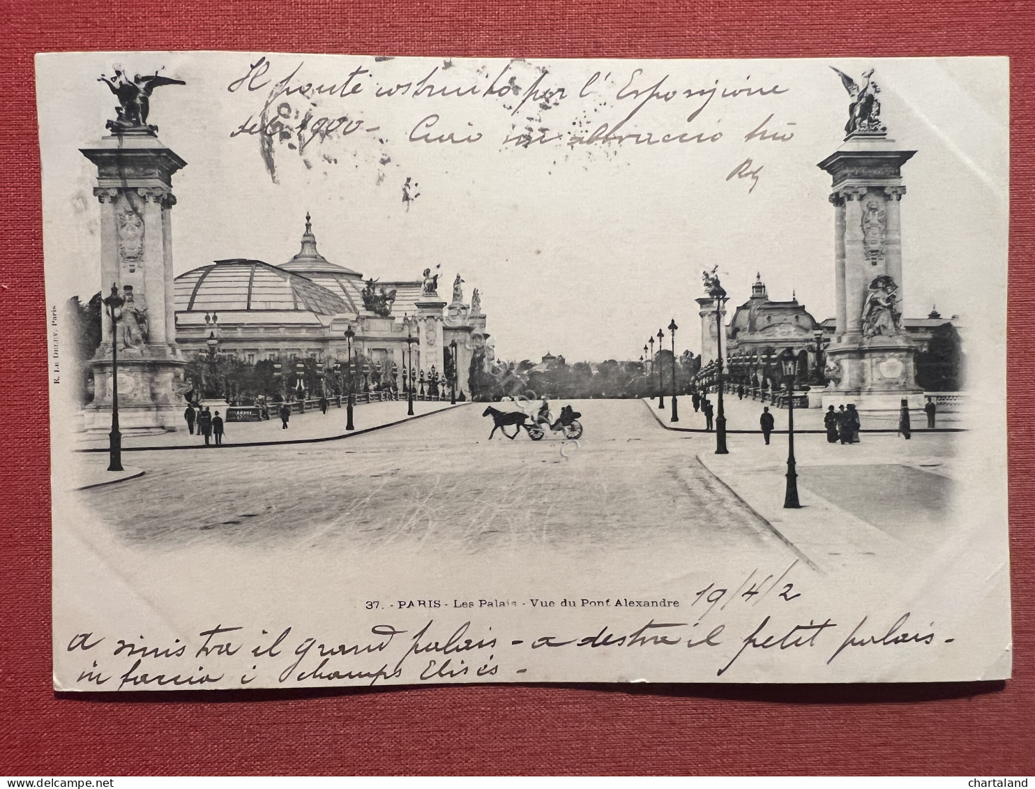 Cartolina - Paris - Les Palais - Vue Du Pont Alexandre - 1902 - Zonder Classificatie