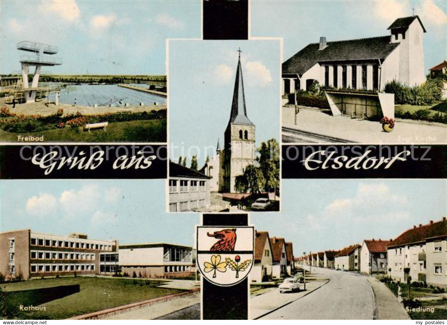 73852182 Elsdorf Koeln Freibad Kirche Rathaus Siedlung Elsdorf Koeln - Koeln