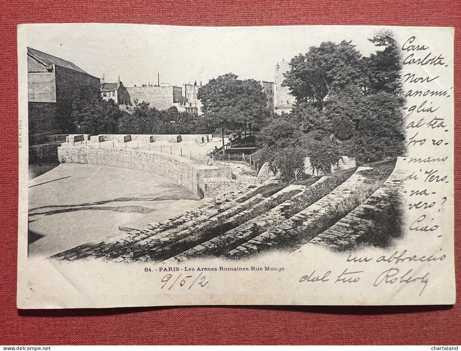 Cartolina - Paris - Les Arénes Romaines Rue Monge - 1902 - Unclassified