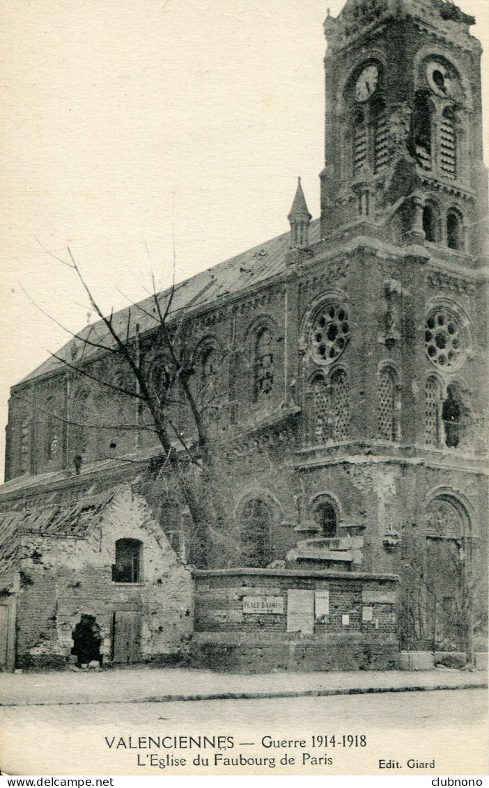 CPA - VALENCIENNES (G.14/18) -EGLISE DU FAUBOURG DE PARIS - Valenciennes