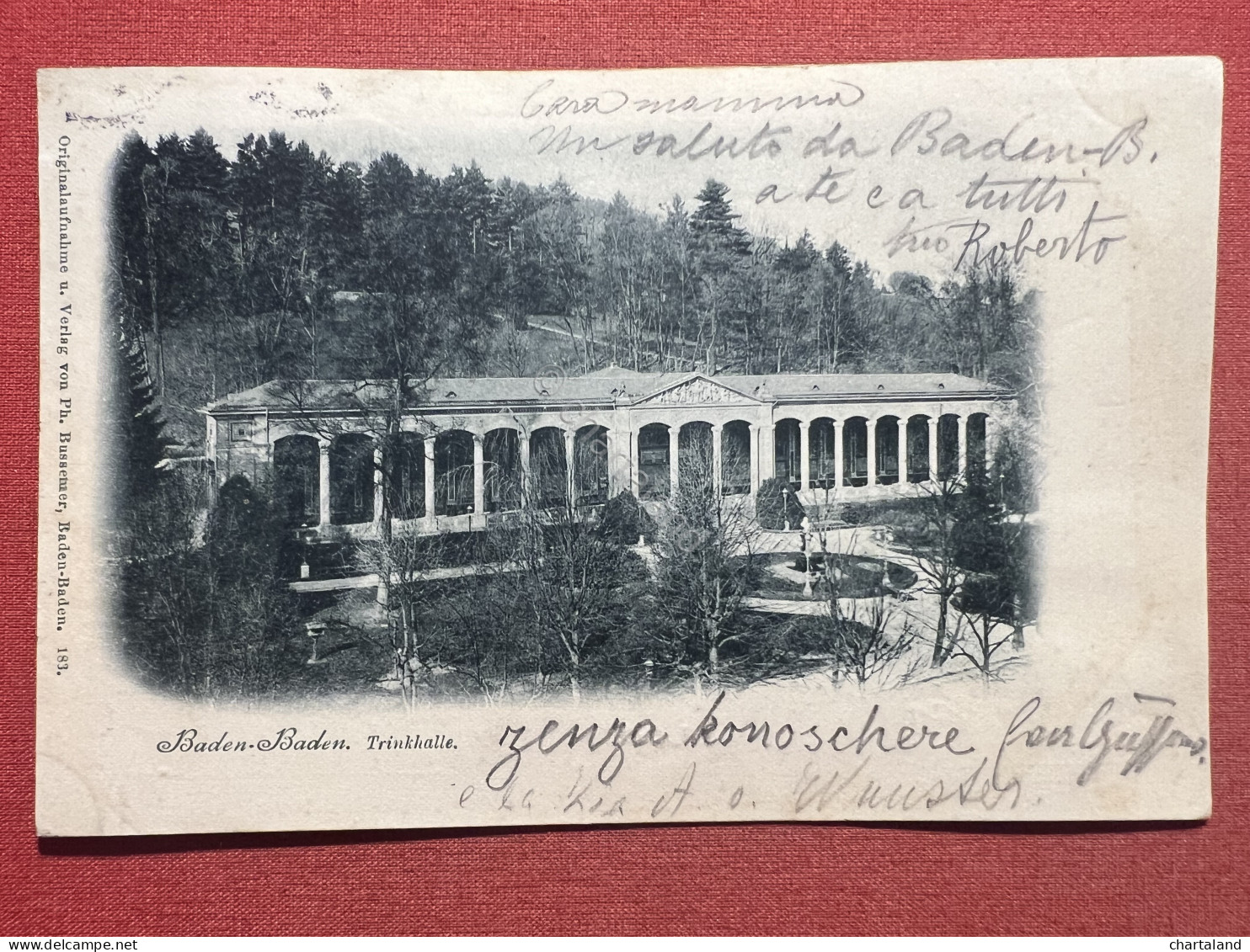 Cartolina - Baden-Baden - Trinkhalle - 1899 - Sin Clasificación