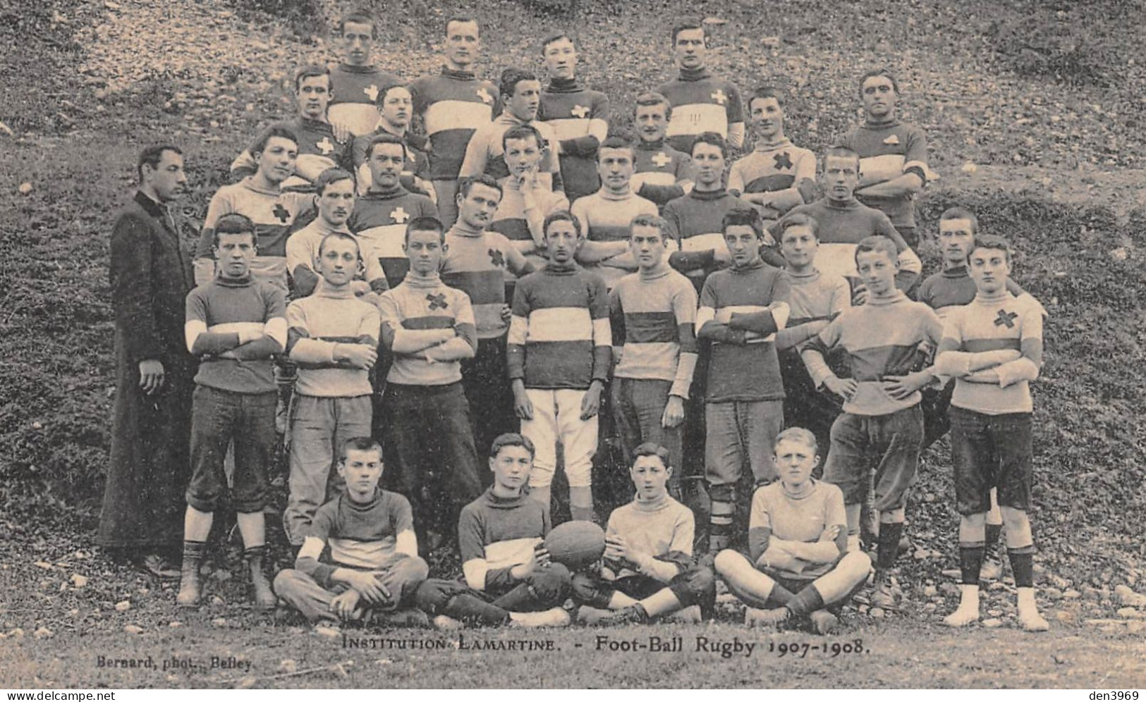 BELLEY (Ain) - Institution Lamartine - Foot-Ball Rugby 1907-1908 - Belley