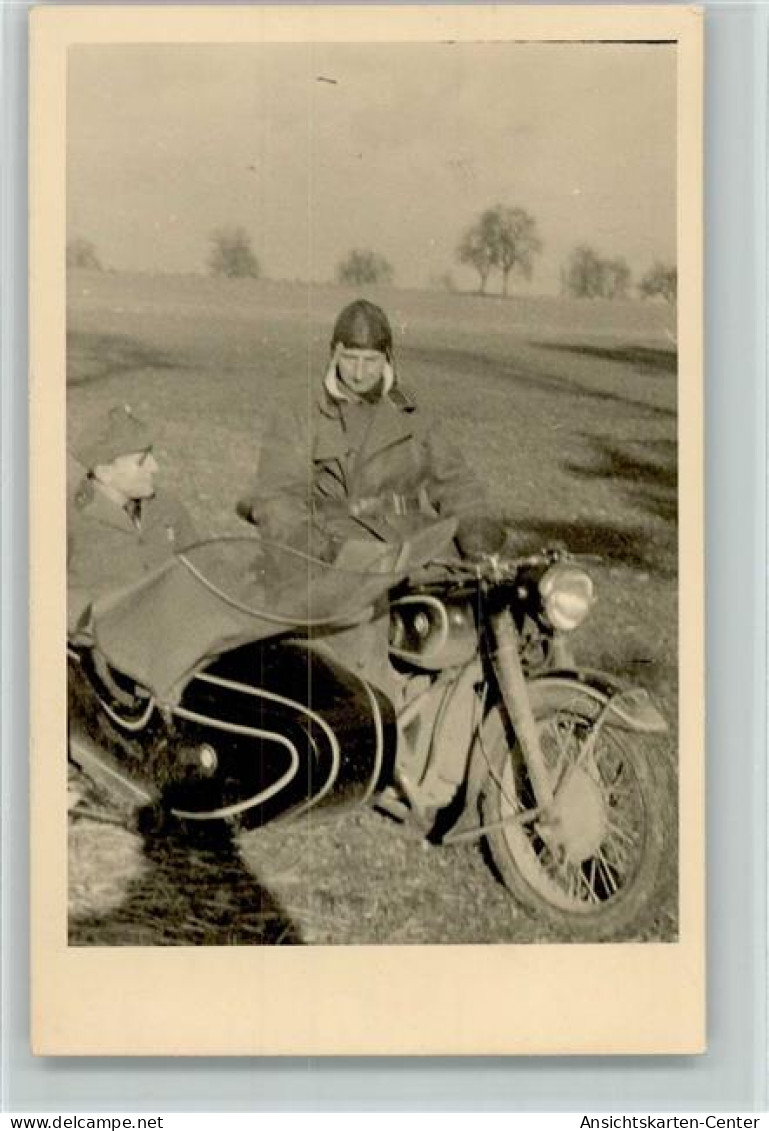 10170505 - Motorrad Mit Beiwagen - Militaer AK - Motorbikes