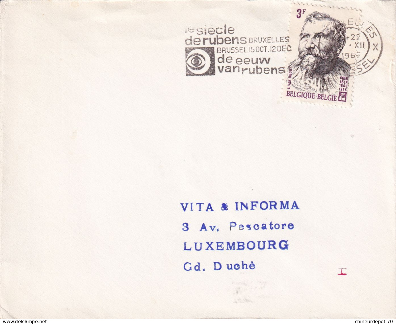 AVEC LES VOEUX DE LA POSTE MET DE WENSEN VAN DE POST 14 Juillet 1965 1865 Belgique - Sobres
